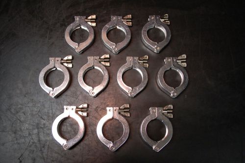 Lot of 10 High Vacuum NW50/KF50 Flange Clamps