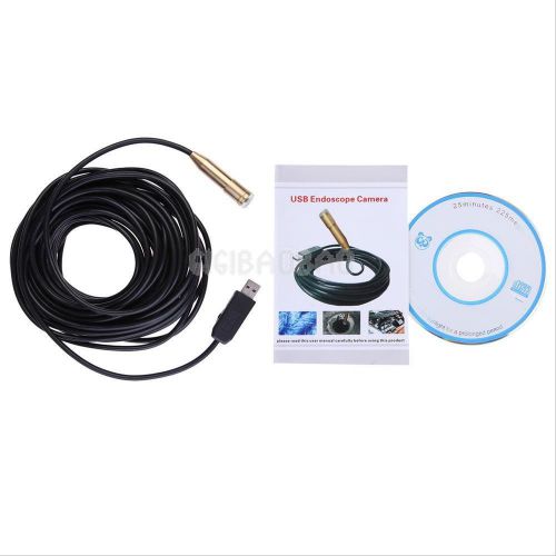 #gib 15M USB Cable LED Waterproof Borescope Endoscope Inspection Tube Spy Camera