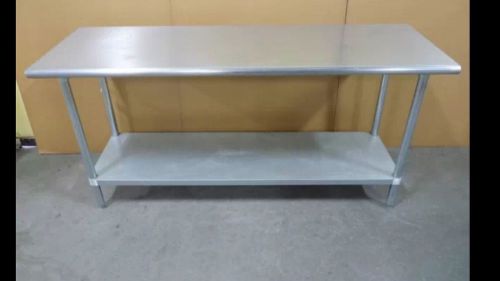 6 foot Stainless Steel Table with lower shelf