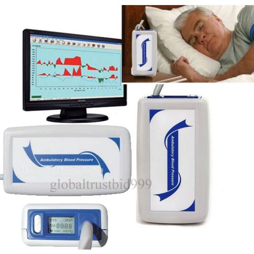 + Automatic 24 hours Ambulatory Blood Pressure Monitor w adult child large cuff