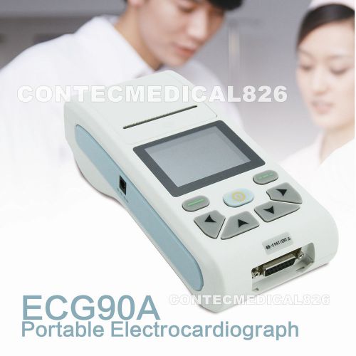 Hot ECG machine Touch screen,ECG90A 1 channel electrocardiograph+Printer+SW,CE