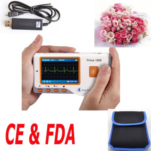 CE Color LCD Prince 180B Handheld ECG machine portatil Portable EKG Monitor  LCD