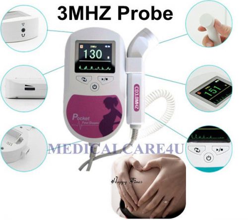 CE hot Handheld Pocket fetal doppler,prenatal heart monitors,ultrasound scanner