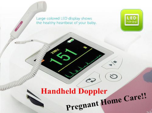 New CE Proved Pocket Fetal Doppler,Maternity Fetal Heart Monitor,Color Waveform