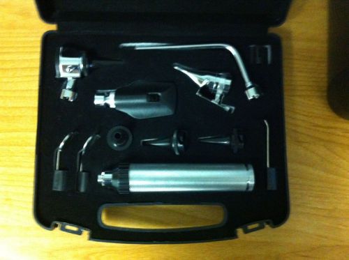 Ent (ear nose and throat) otoscope ophthalmoscope kit with hard shelled case for sale