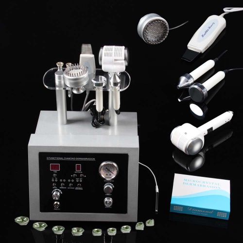 5IN1 Dermabrasion Ultrasound Photon Hot &amp; Cold Hammer Skin Scrubber Machine SPA