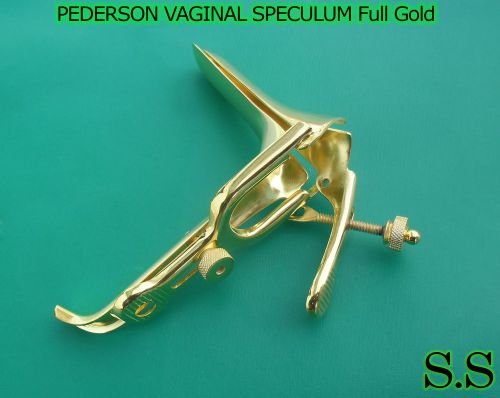 Pederson Vaginal Speculum Full Gold Small OB/Gynecology Instruments