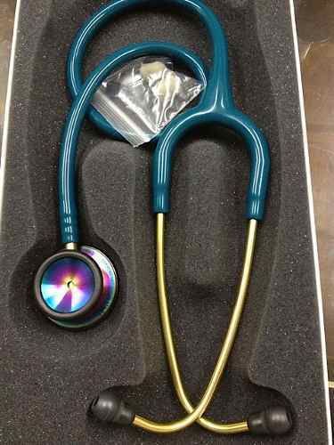 Littmann Stethoscope Classic II Caribbean Blue with Rainbow Bell - New in Box