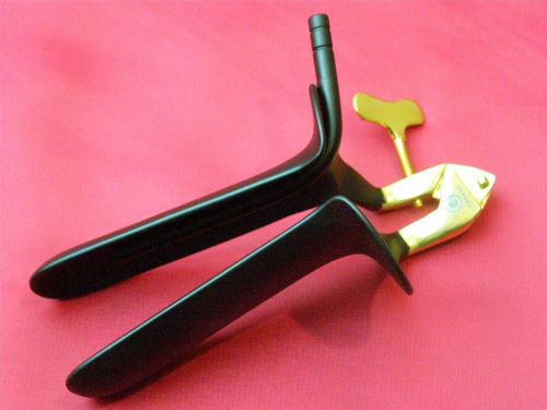 Collin vaginal speculum medium black coated w smoke tube gynecology instrument for sale