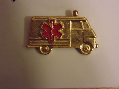 Ambulane with Red Star of Life pin, new,  1/2&#034;H x 1 1/8&#034; W