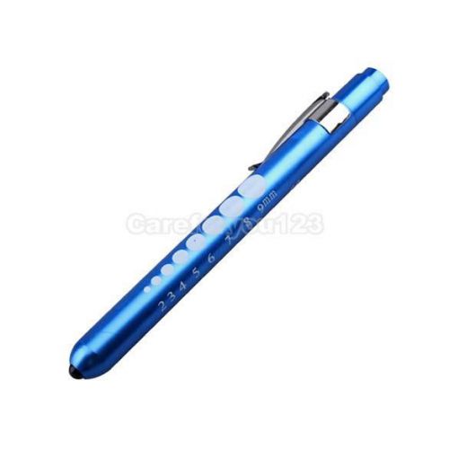 DOCTOR NURSE Medical Scale Pen Light Flashlight Pocket Torch On/Off Switch