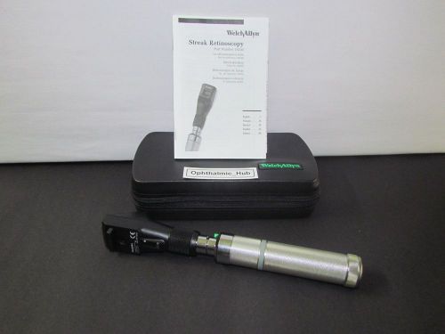 Welch allyn 3.5v streak retinoscope with dry battery in case # 18242, hls ehs for sale