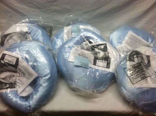 Lot of 6 Softeze Comfy Pillow w/ Blue Satin Cover