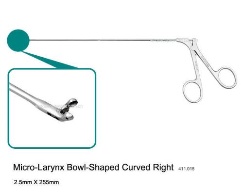 New Micro-Larynx Bowl-Shaped Curv Curved Left 2.5X255mm