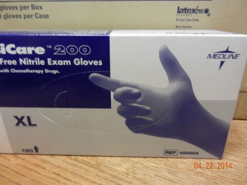 Medline Nitrile XL Exam Gloves Sensicare PowderFree LatexFree  NEW 1800pcs