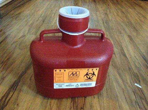 2 MEDICAL ACTION 182 6.2 QT RED NON-STACKABLE SHARPS CONTAINER