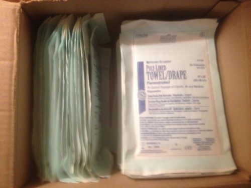 46 Towel / Drape Henry Schein 18&#034; x 26&#034; or 46 x 66 cm Sterile Poly Lined