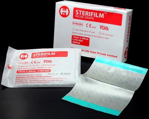 Steridrape Type Incise Drape Sterifilm-14cmX20cm (Pack of 40 Pieces)
