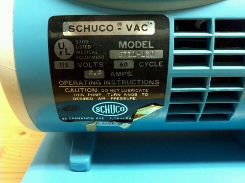 Schuco VAC Model 5711-130 Suction Machine Aspirator with glass bottle VINTAGE