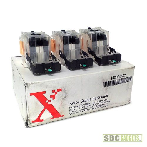 Xerox staple cartridges 3-pack 108r00493 (15,000 staples) for sale