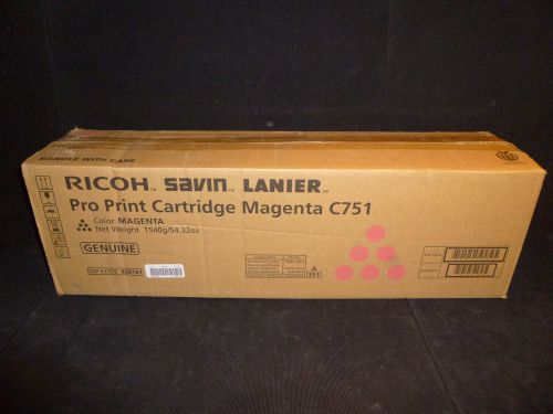Genuine Ricoh Savin Lanier Pro Print Cartridge Magenta C751 828187 C651 FreeShip