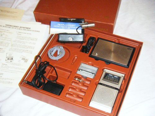 Olympus Pearlcorder microcassette, + speaker and microphone must see!