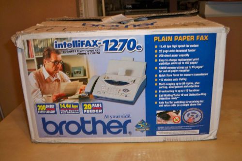 BRAND NEW BROTHER INTELLIFAX 1270E PLAIN PAPER FAX PHONE AND COPIER