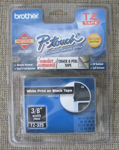 New genuine brother p-touch tz-325 3/8&#034; labeling tape free shipping for sale