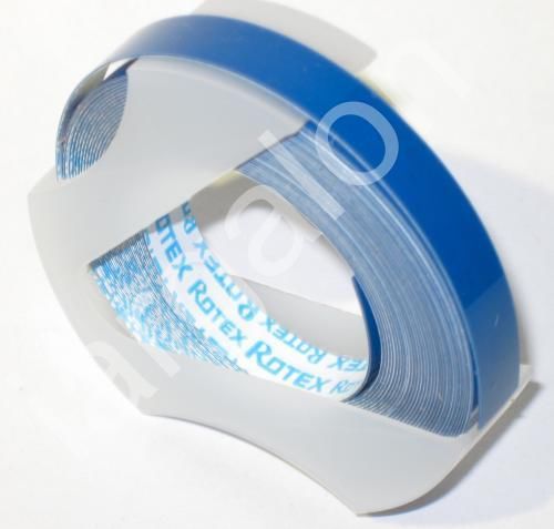 Rotex embossing Tape Glossy Blue 1/4&#034; x 12 Ft 1601-03 NEW Label Labeling