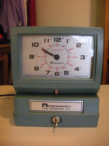 ACROPRINT150RR4 ELECTRIC TIME RECORDER CLOCK (IN HUNDREDTHS OF HOUR)