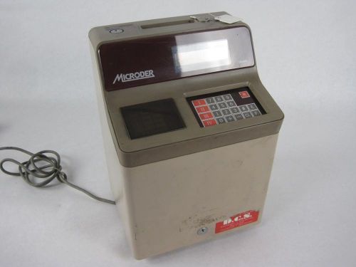 Microder Amano MR-7520 MR7520 Time Punch Card Clock Calculating Employee Payroll