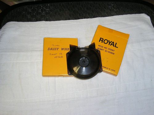 ROYAL PRINTWHEEL, DAISYWHEEL, 2 IN SCRIPT 12, NEW IN ORIGINAL BOXES