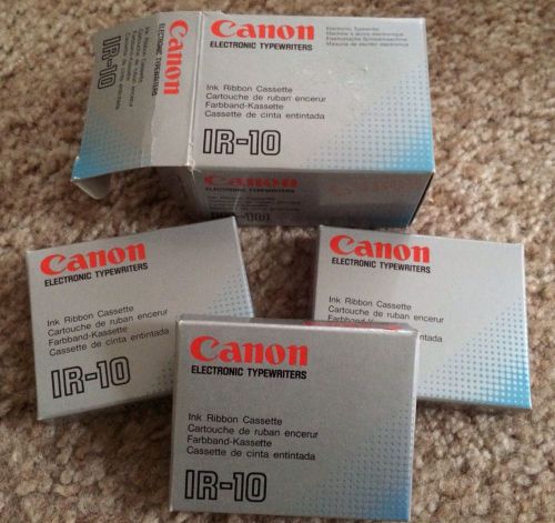 3 Pack! Canon IR-10 Ink Ribbon Cassette 3 Pack (Black) IR10 Typewriter Ink NEW