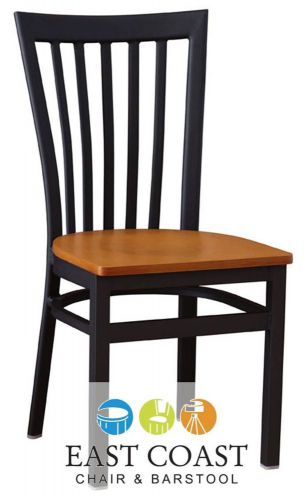 New gladiator full vertical back metal restaurant chair with natural wood seat for sale