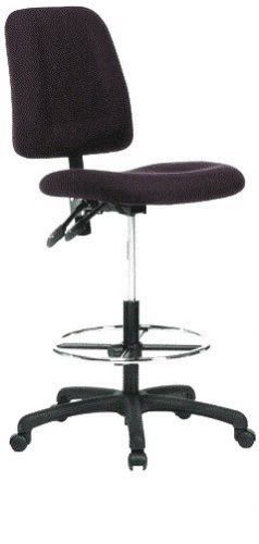 Deluxe Harwick Fabric Drafting Chair in Gray  Fabric (Model 100KE)