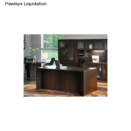 WorkStation Executive Office Desk Table Home Mocha Furniture Work Study Decorate