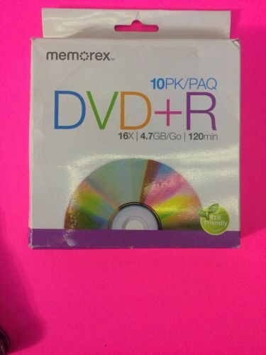 Memorex Dvd+r 10PK/PAQ 16x | 4.7gb/go | 120min Open Box