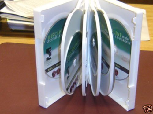 10 Capacity 33mm White CD/DVD Movie Case Storage Box-60