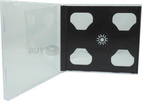 10.4mm Standard Black Double 2 Discs CD Jewel Case - 10 Pack