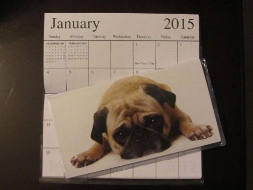 TWO YEAR 2015-2016 CALENDAR POCKET PURSE ORGANIZER PUPPY