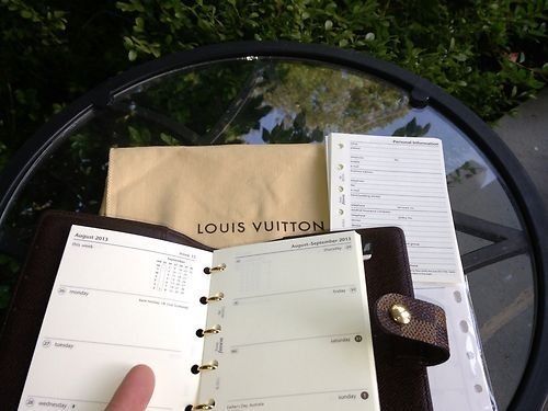 2015 REFILL CALENDAR FITS LOUIS VUITTON AGENDA PM COVER ~ Week on Two Pages