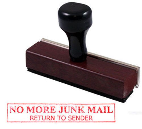 No More Junk Mail Return To Sender Rubber Stamp