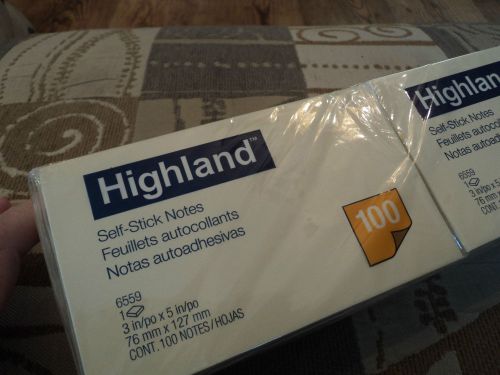 HIGHLAND Self-Stick Notes-12 Pads, 100 Notes/Ea-1200pcs Made in USA!  FREE Ship!