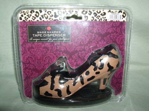 LADY&#039;S HIGH HEEL SHOE SHAPED TAPE DISPENSER -- CHEETAH PRINT -- NEW IN PACKAGE