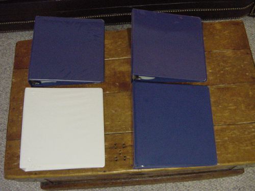 Lot of 4 UNIVERSAL 3 Ring Vinyl Binders Notebooks 2&#034;
