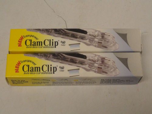 2 Skilcraft Clam Clip Dispensers #60 Large NEW!