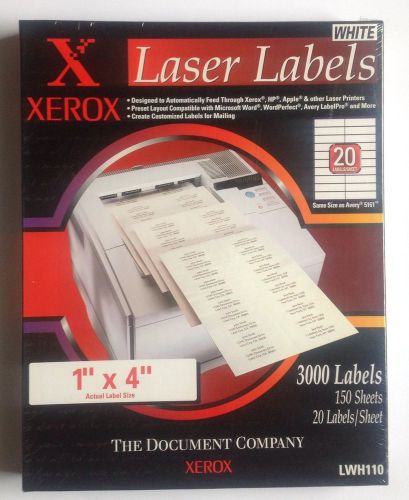 XEROX Laser labels LWH110 3000 Labels 150 Sheets