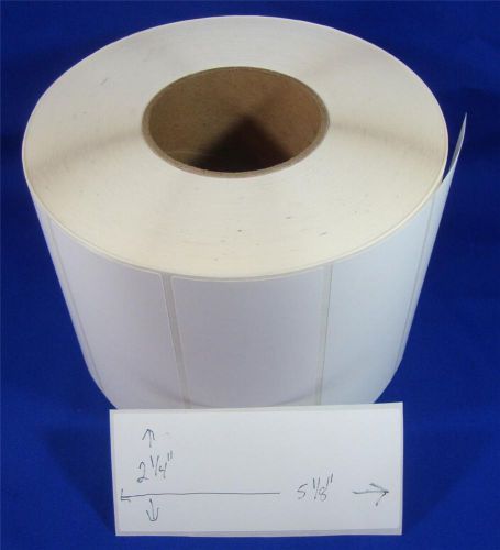 Roll Direct Thermal Transfer Labels 2 1/4&#034; x 5 1/8&#034; x Core 3&#034; Qty 1875  NEW