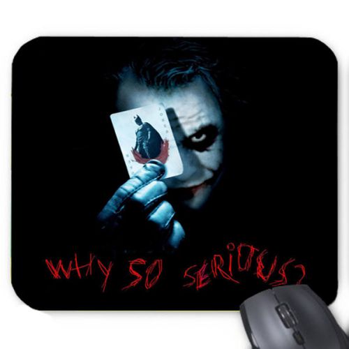 WHY SO SERIOUS JOKER BATMAN Logo Mousepad Mouse Mat Hot Gift New