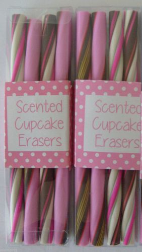 LOT 2 Twist It Erasers Sticks Scented Rope Cupcake 4 Pack Each NOT WESTCOTT ?